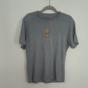 Eighty Eight Gray Tee with Yellow Smiley Face Graphic